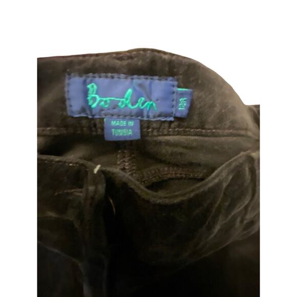 Boden Brown Velvet Straight Leg Trousers 12R Cotton With Stretch Fab Condition - Picture 4 of 13